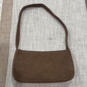 Brandy Melville Brown Suede Shoulder Bag